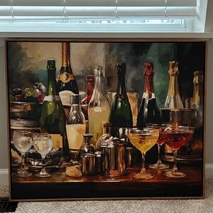 Dark and moody wine and bar wall Art